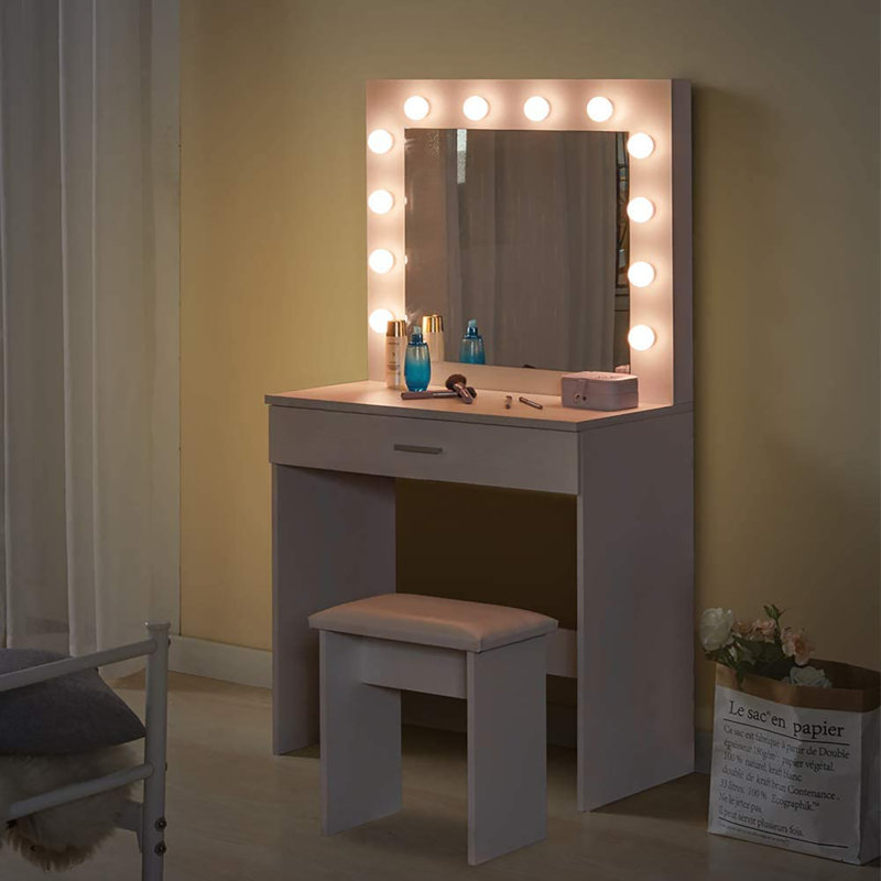 Llayla Dressing Table with Mirror