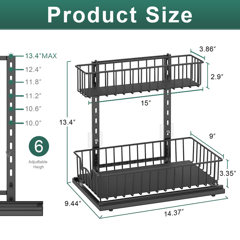 Under Sink Organizer, Black