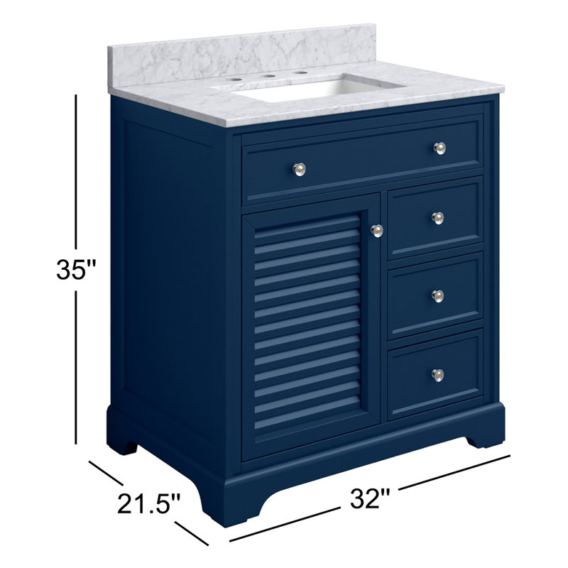 Ensemble de meuble-lavabo simple 32 po Closter, Bleu