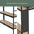 Loft Bed Frame With Wardrobe,Metal Loft Bed With Storage Shelves And Pegboard-1106267557