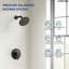 Robinet de douche à fonction unique avec pomme de pluie ronde et ensemble de garniture de valve à pression équilibrée-117465994
