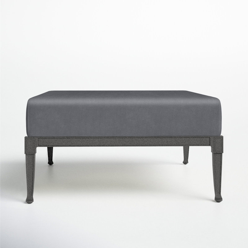 Wiltshire Outdoor Ottoman, Pewter, Impact Vapor Gray Sunbrella®