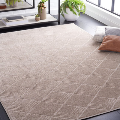Pattern And Solid Performance Geometric Rug
