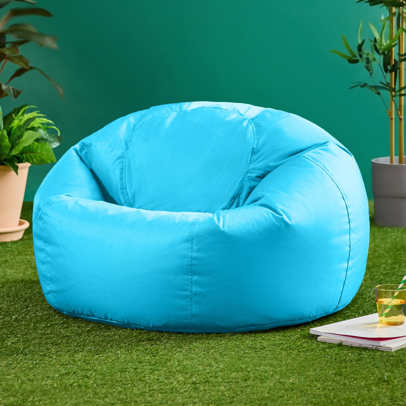 Kingston Water-Resistant Classic Bean Bag, Aqua, 50cm H x 85cm W x 85cm D
