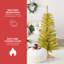 Arbre de Noël doré de 4 pi avec 122 pointes et 50 lumières incandescentes ultramodernes pour les espaces intérieurs compacts Cheer Artificielle Facile à assembler