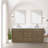 Grey Oak Double Bath Vanity 72 In. W X 22 In. D