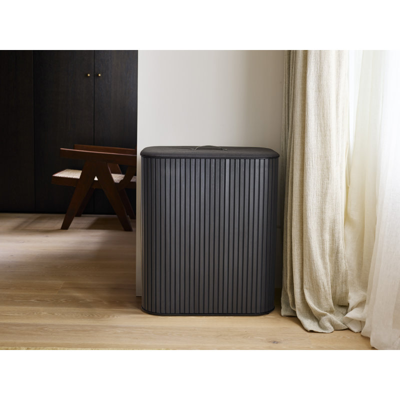 Joseph Joseph Tota Luxe 90-liter Bamboo Laundry Separation Basket, Black