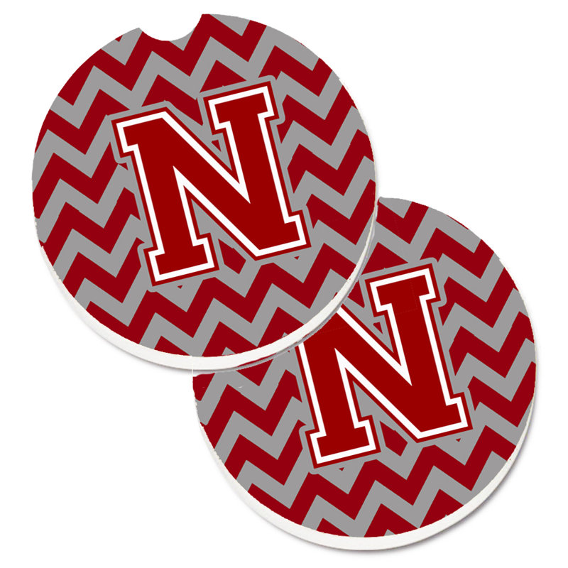 Sous-verre pour voiture, N, Marron / blanc