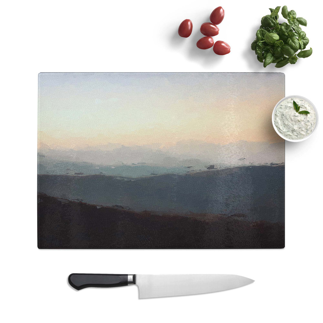 Tempered Glass The Great Smokey Mountains Abstract Art Chopping Board