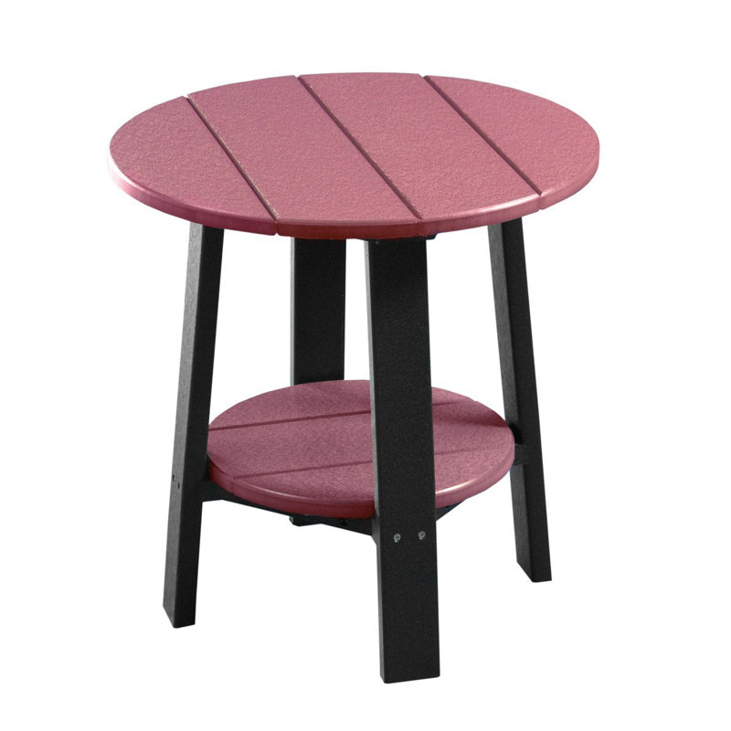 Table d’appoint en plastique Azhineh, Noir, Bois de cerisier