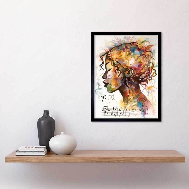 Ida Musical Meditation Synesthesia Woman Listening To Music - Single Picture Frame Print