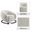 Fauteuil bouclé beige avec pivot-452216160