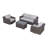 Menkar Wicker Fully Assembled 4 - Person Seating Group with Cushions