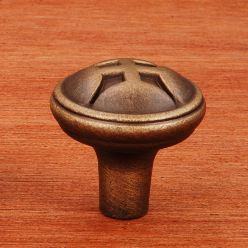 CK Series 1 1/4" Diameter Mushroom Knob, Antique English