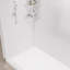 Panneau de douche et base de douche 5 pièces, panneau de douche en composite de 60 po de largeur et de H 77,25 po de P 32,25 po de diamètre, base encastrée, installation rapide, découpable