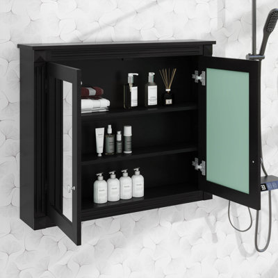 Armoire murale moderne avec 2 miroirs