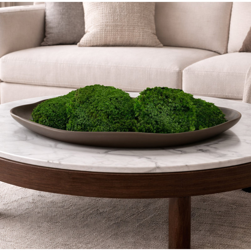DIY Preserved Pole Bun Pillow Cushion Moss, Emerald Green