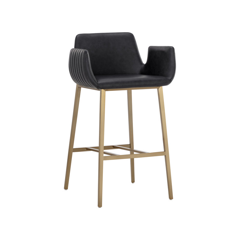 LUCANO COUNTER STOOL - BRAVO BLACK, Black, Bar Stool (30" Seat Height)