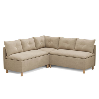 Modular Corner Dining Banquette with Storage, 5-Person L-Shaped Upholstered Breakfast Nook Bench with 1 Corner Seat