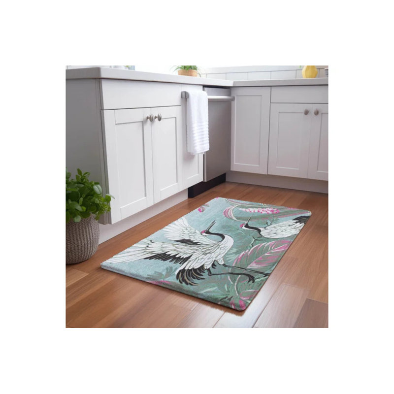 Animal Print Area Rug in White, Rectangle 8' x 10'