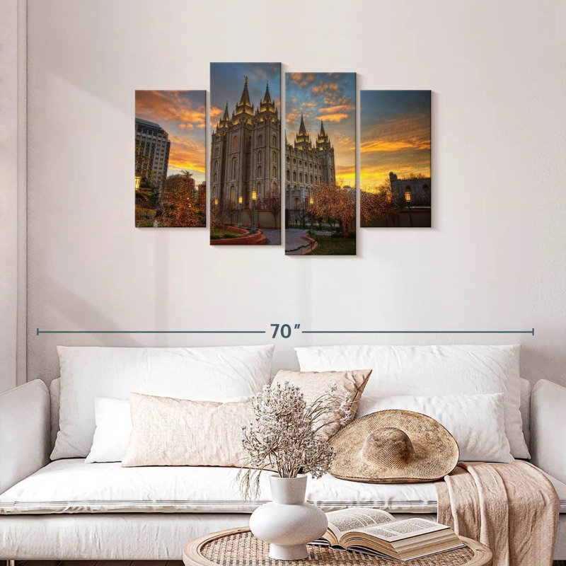 Adella Temple Square, 27" H x 43" W