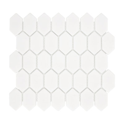 Carreau de mosaïque en verre recyclé hexagonal 10,75 po x 10,12 po
