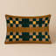 Coussin décoratif à carreaux brun intérieur et extérieur-115218767-115218943