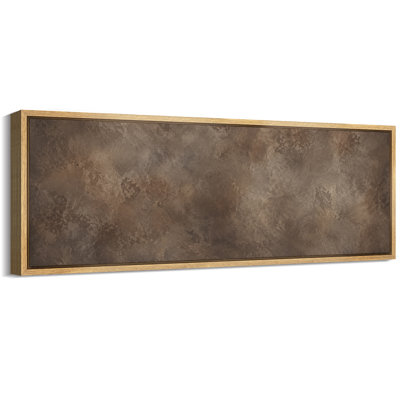 Dark Brown Neutral Abstract Wall Decor - Large Framed Canvas Master Bedroom Wall Art Print