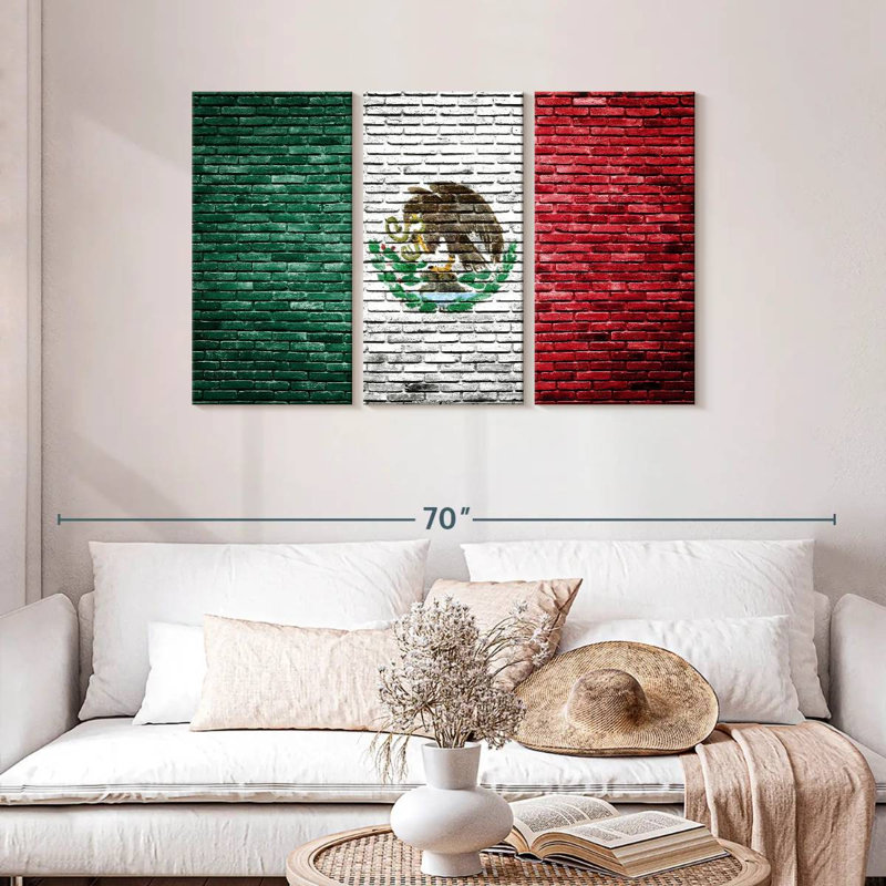 Drapeau mexicain Borges, H 28 po x l 45 po