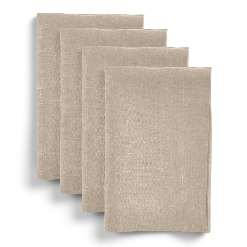 Diana - 100% Pure Linen Dinner Napkins, Natural