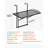 Balcony Hanging Table 19 X 24 In Outdoor Metal Patio Railing Table Adjustable