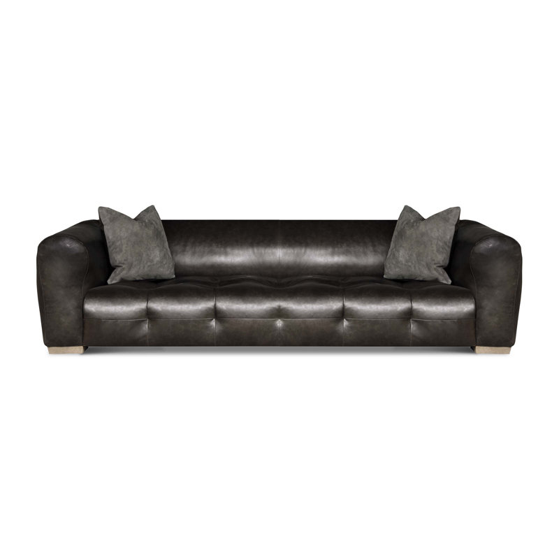 Bondstreet Leather Sofa, Ash Honey, Iceberg (Dreamer)