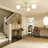 3-Light Glass Semi Flush Mount-1555562305