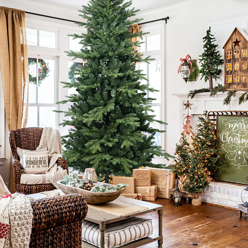 Arbre de Noël vert en PVC + PE avec 1488 pointes, 4'