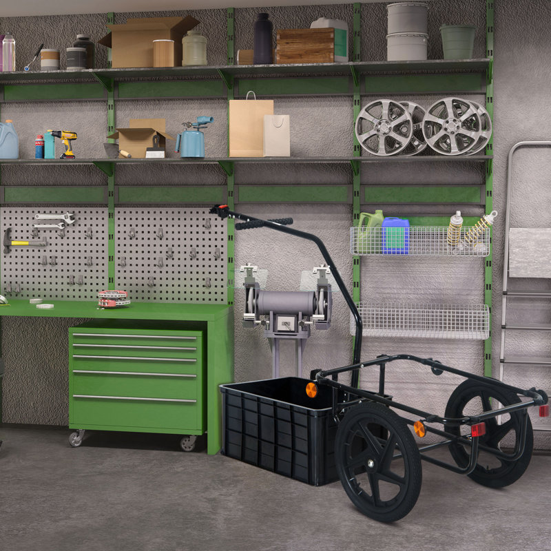 Remorque de cargaison de vélo avec boîte amovible et housse imperméable, parfaite pour le transport de matériel et d'épicerie