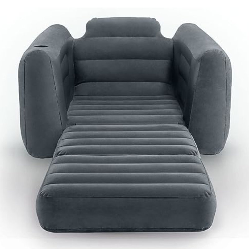 Intex Inflatable Pull Out Sofa Chair Sleeper 26" with Built-in Cupholder