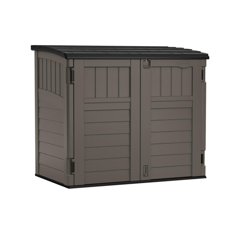 Suncast Gray Resin Horizontal Storage Shed with Floor Kit