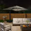 Parasol de patio en porte-à-faux rotatif 10 pi x 13 pi avec base et éclairage audio Bluetooth-1414816812