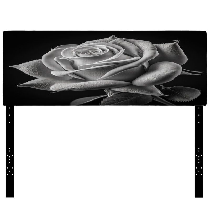 Kavish - Tête de lit tapissier à motif floral rose, Très grand