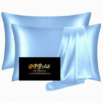 CoolSilk HairGuard Pillowcase Set - 100% Mulberry Silk, Hidden Zipper, Cooling Technology, Queen Size - Pack of 2