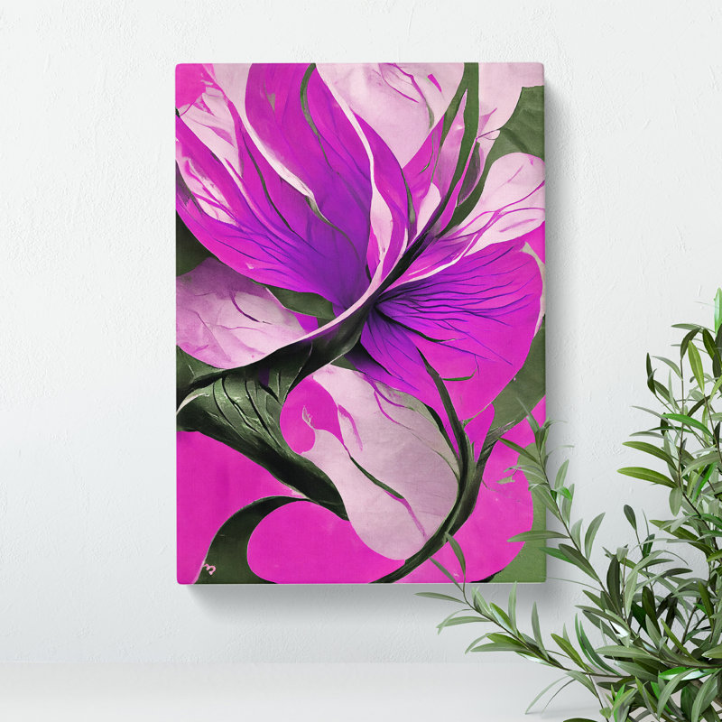 Abstract Floral Art No.4 - Wrapped Canvas, 50cm H x 35cm W x 3cm D