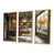 Toile avec cadre flottant or
