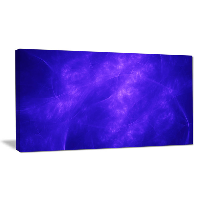 «Blue Fractal Abstract», impression sur toile tendue, H 16 po x l 32 po x P 1 po
