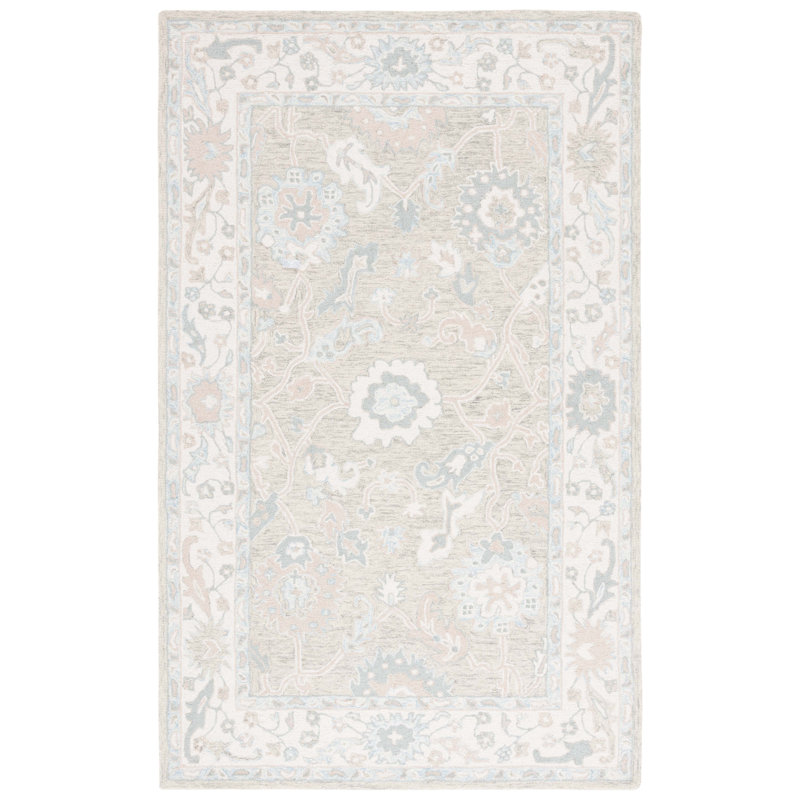 Tapis oriental en laine touffeté à la main Ebony, Rectangulaire 3 pi x 5 pi