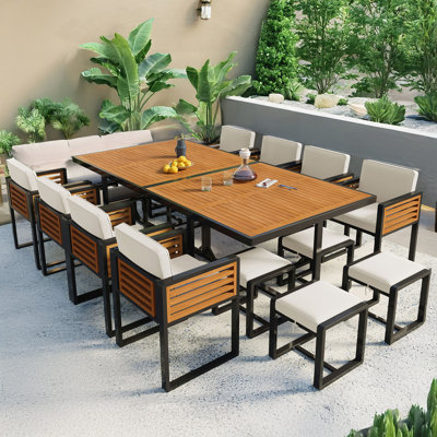 Jouett Patio Dining Set with Space-Saving Design and Premium Materials