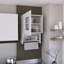 Armoire de cuisine murale H 29 po, avec porte-serviettes et porte-épices, une porte, deux tablettes internes