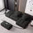 Modern Oversized Modular Sectional Sofa With Ottoman,Seat,Chaise Lounge And Armrest,Sparkling Chenille Fabric Soft Cushion Sofa With 4 Pillows,4 Pcs Diy Combination Tufted Sofa,No Assembly Required-1354516250
