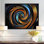 Golden Fractal Celestial Spiral Balance V - Abstract Fractal, impression d'art mural
