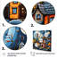«Blue Whimsical Village Landscape - Abstract Landscape», art mural-1711238127-1711238117