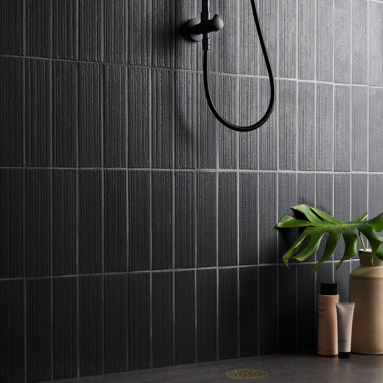 Barlow 3" x 10" Ceramic Subway Tile Wall Tile, Charcoal Black